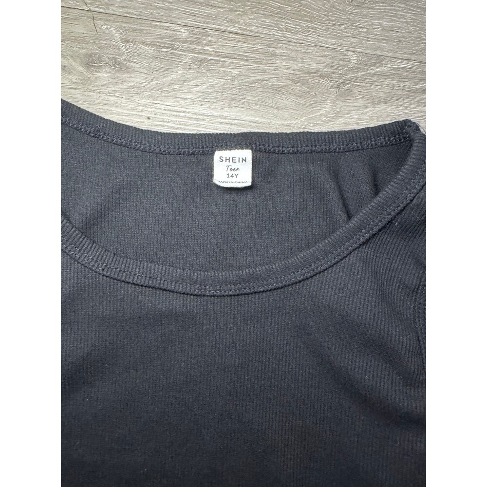 SHEIN Teen Ribbed Tank Top Bundle 14Y Black Pink Sleeveless - Picture 3 of 9